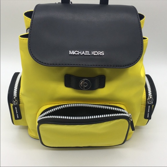 MICHAEL KORS ABBEY MD CARGO BACKPACK BRT YELLOW - Picture 8 of 8